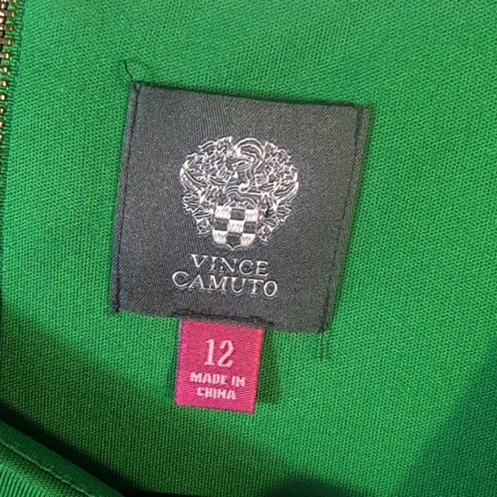 Vince Camuto Elegant Green Sleeveless Dress Size 12 - Picture 8 of 15
